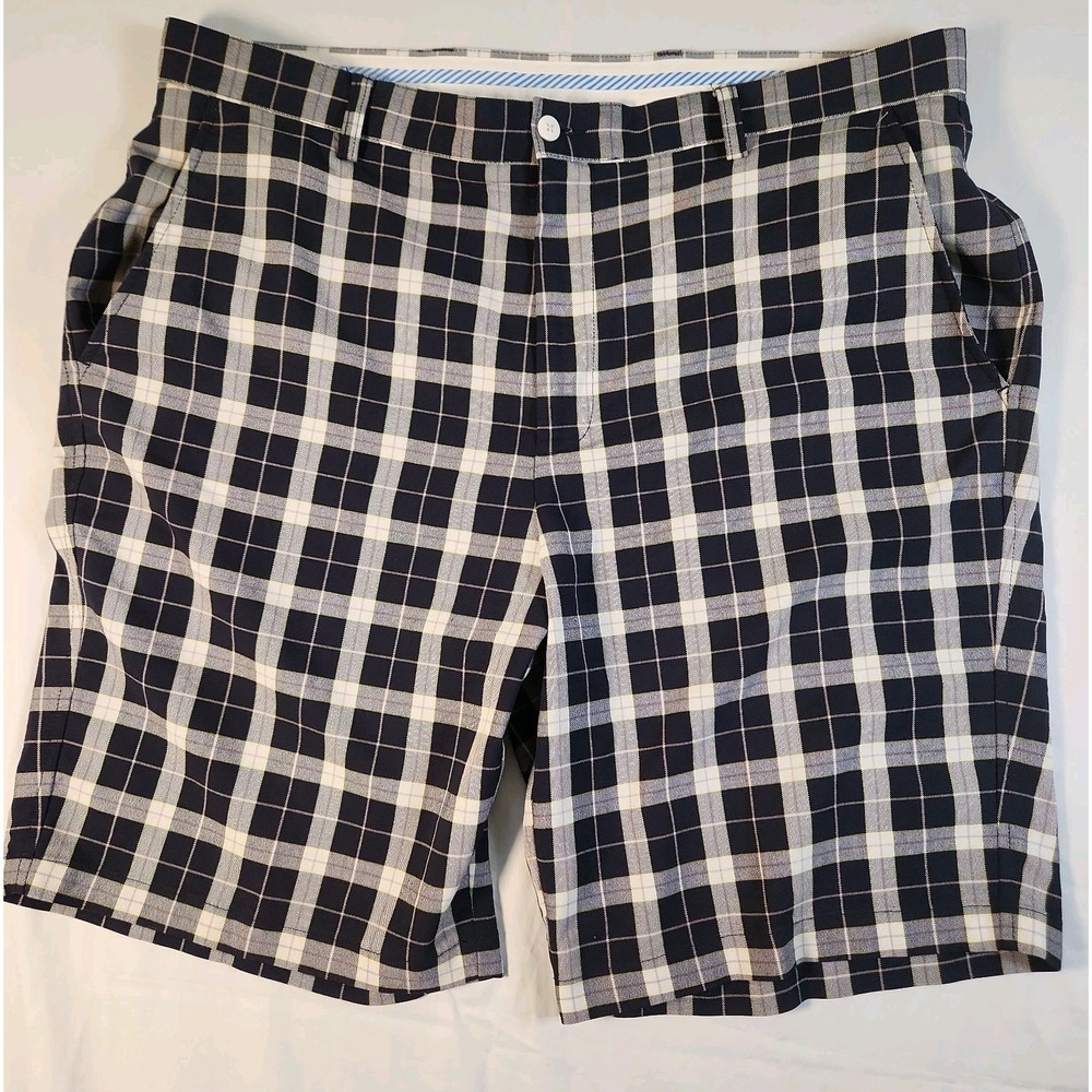 Footjoy Shorts Mens 40 Blue Plaid Golf Performance Preppy Classic